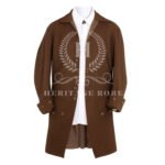 American Revolutionary Civilian Wool Frock Coat with Plain Pewter Buttons
