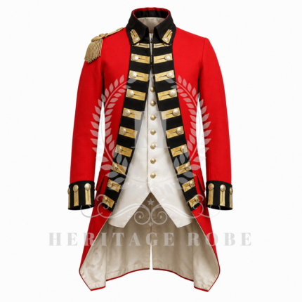 18th Century Scarlet Red Military Tailcoat