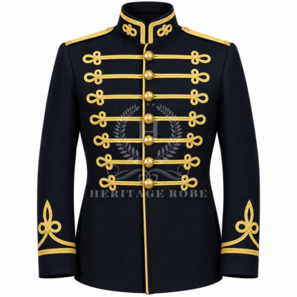Victorian Cavalry Officer’s Blue Tunic – Gold Cord Full Dress Replica