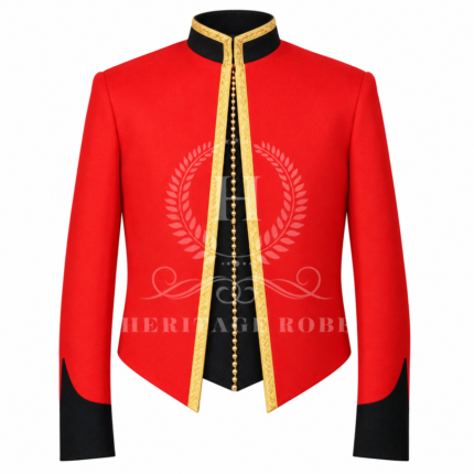 Victorian British Fusiliers Officer’s Mess Dress Jacket – Scarlet Wool Replica