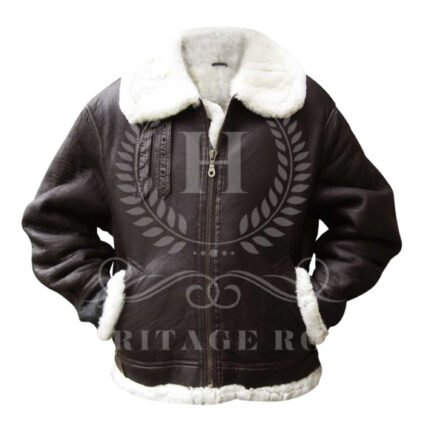 WWII American B3 Bomber Pilot Jacket in Dark Brown – All Sizes