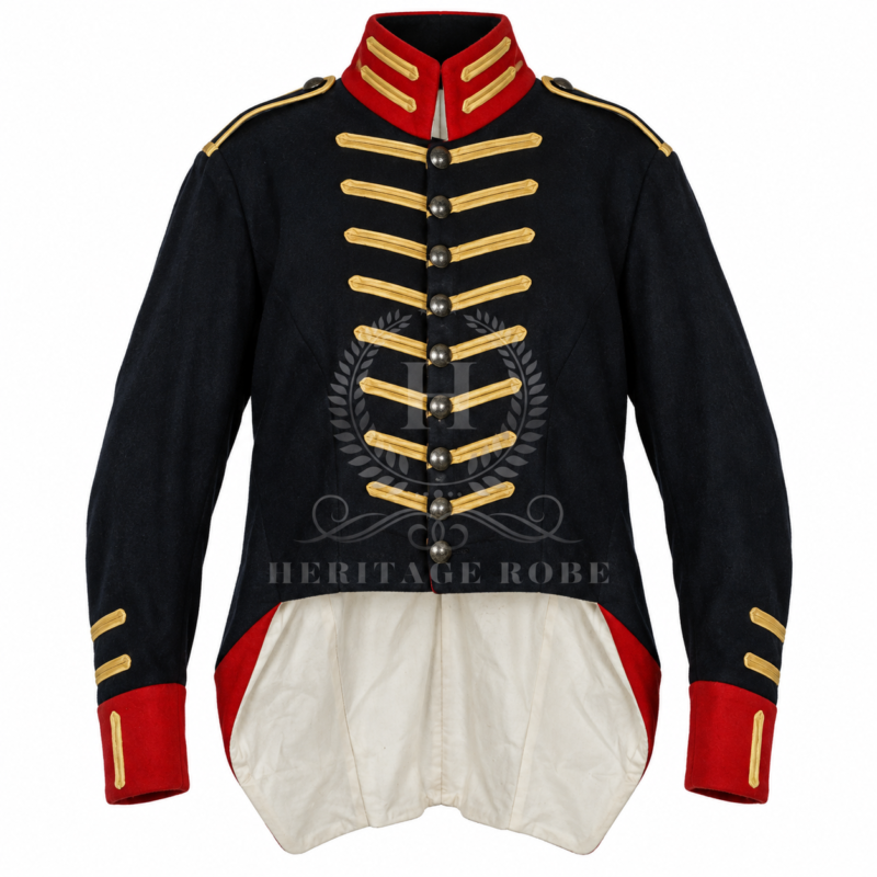 American Marine Enlisted Men's Coat – Navy Coatee with Scarlet Facings and Gold Trim