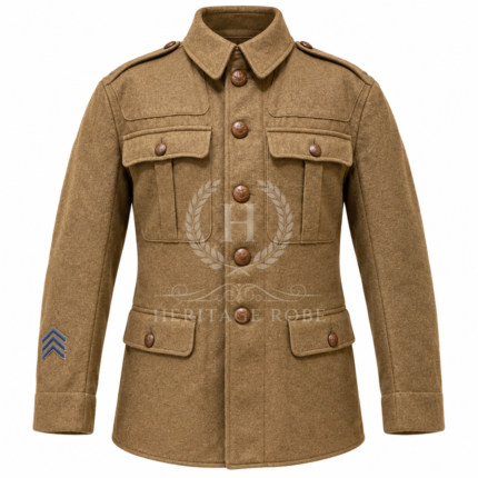 WW1 Doughboy Wool Tunic, Khaki Service Coat | Heritage Robe