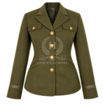 Women’s WW2 US Army WAC Service Jacket, Olive Drab Wool Women’s Army Corps Uniform Jacket