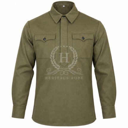 Men’s WW2 Soviet M43 Gymnastyorka Khaki Cotton Tunic