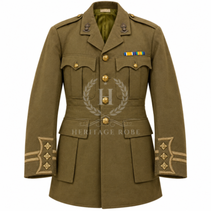 WW1 Officer Tunic, Gold Cuff Rank, Grenade Badges | Heritage Robe